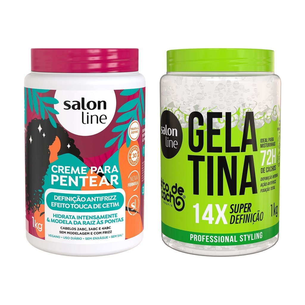 Kit Duplinha Salon Line - Cachos e Crespos 1 Kit Duplinha Salon Line - Cachos e Crespos