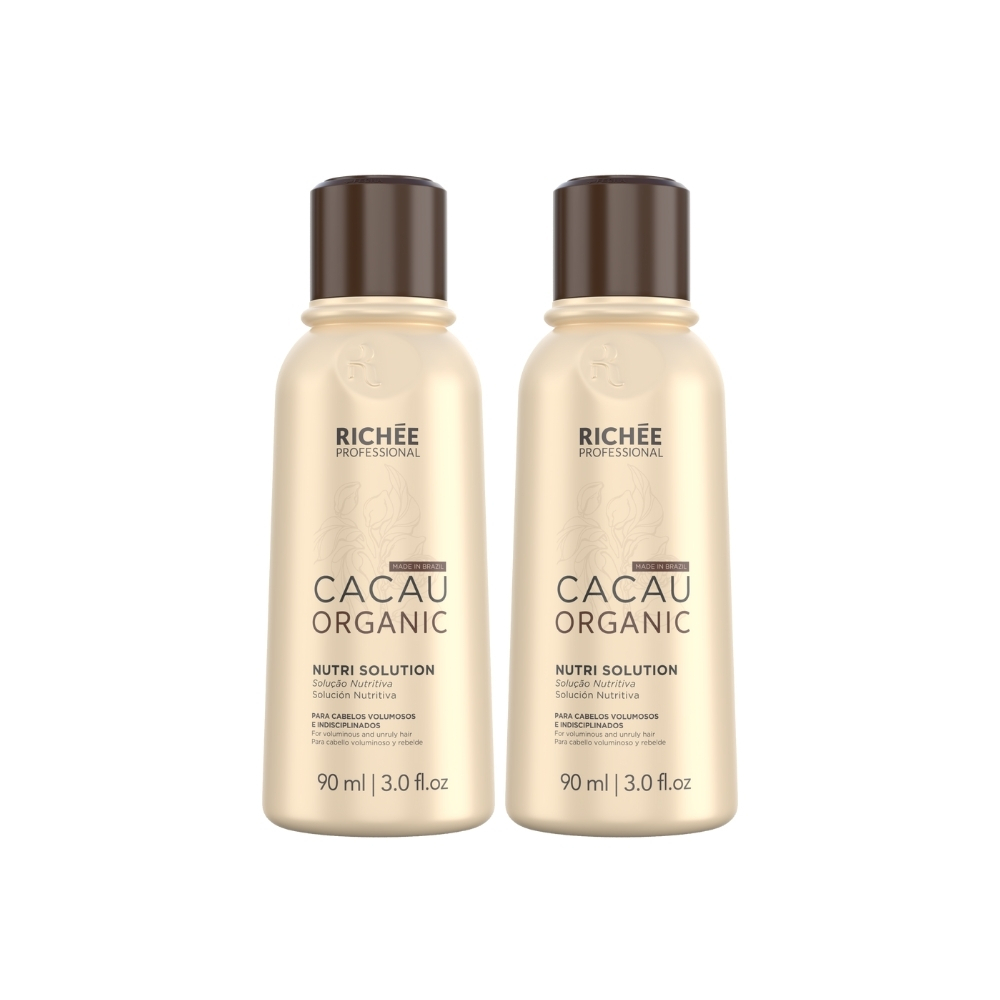 Cacau Organic Nutri Solution 90ml - Cabelo Saud?vel 1 Kit 2 Cacau Organic Nutri Solution 90ml