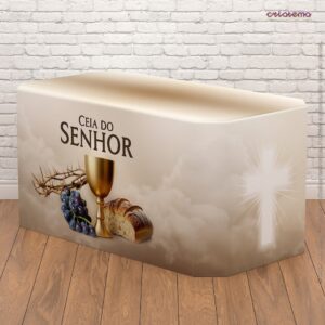 Capa de Mesa Decorativa Religiosa Tecido Veste Fácil