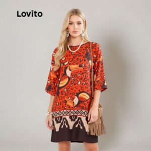 Vestido Estampado Manga 3/4 Verão