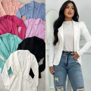 Blazer Alfaiataria Neoprene Feminino