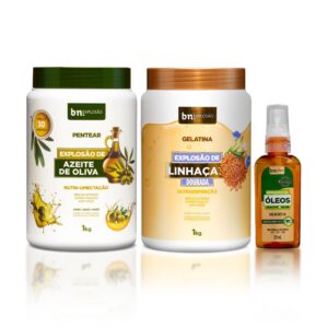 Kit Finalizador Oliva + Linhaça + Óleo de Abacate bn.Cachos