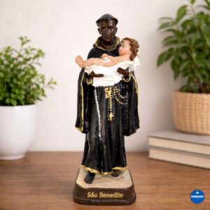 Imagem de São Benedito em Resina 15cm