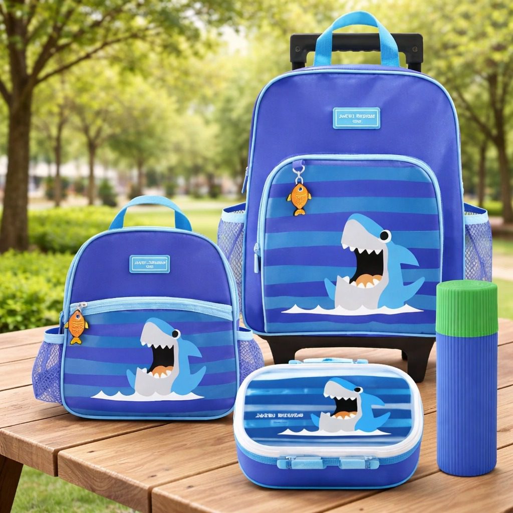 Mochila Rodinhas e Lancheira T?rmica Infantil 1 Mochila Rodinhas e Lancheira Térmica Infantil