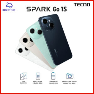 Tecno Spark Go 1S 4G, Modelo 2026, e Spark Go 1, 64GB e 3GB RAM, Bateria 5000MAH, VERSÃO GLOBAL, NOVO/LACRADO