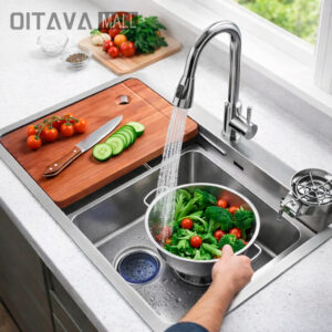 Cuba Cozinha Inox 75x45 Aço 304 Gold