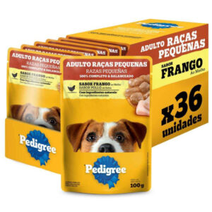 Ração Úmida Pedigree Frango Raças Pequenas 36 Sachês