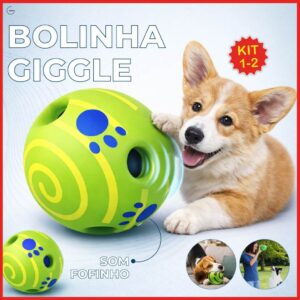Bola Interativa Cachorro 8/11CM Brinquedo Divertido De Mastigar Wobble Wag Giggle Ball
