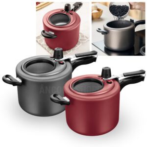 Panela de Pressão 4,5L Antiaderente Visor Vidro