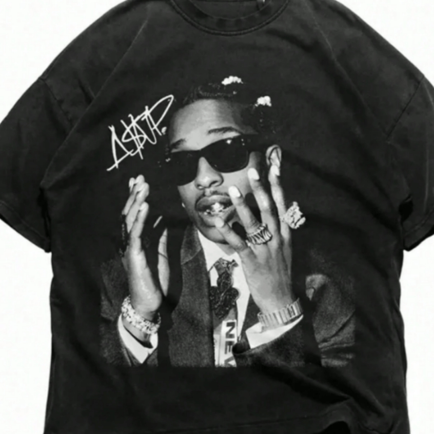 Camiseta Rapper Slim Algod?o Premium Preta 1 Camiseta Rapper Slim Algodão Premium Preta