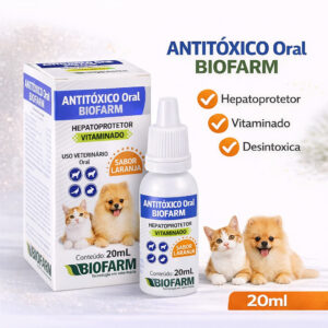 Antitóxico Oral Biofarm Hepatoprotetor Sabor Laranja 20ml