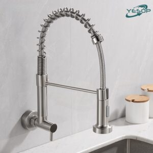 Torneira Cozinha Gourmet Parede Inox YESOP