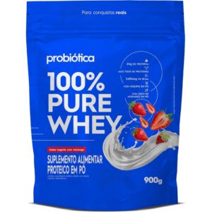 Whey Protein Iogurte Morango 900g Probíótica