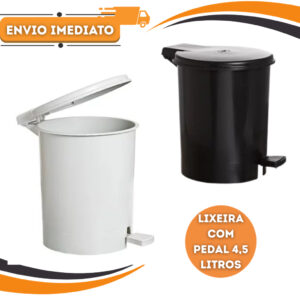 Lixeira com Pedal 4,5L - Design Moderno
