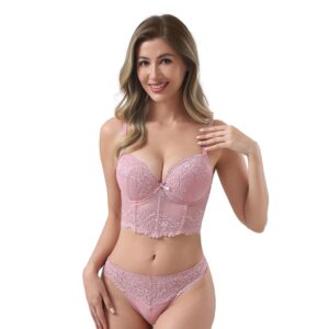 Conjunto Lingerie Costas Largas Renda Aro Bojo