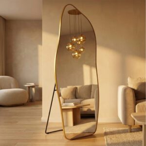 Espelho Lopazzi Orgânico Flame Corpo Inteiro com Suporte de Chão 170X70cm Pinterest Quarto Sala Loja