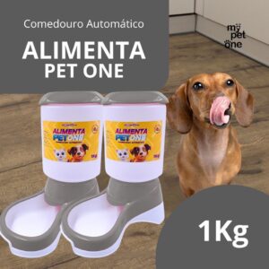 Kit 2 Comedouro Automático Alimenta Pet One - Nude