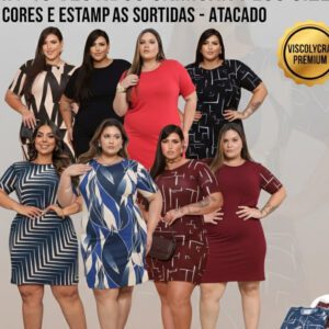 Vestidos Camisão Plus Size – 10 Peças Viscolycra