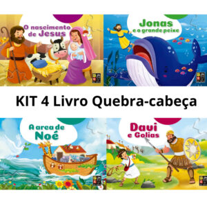 Kit 4 Quebra-Cabeças Educativos - Histórias Clássicas