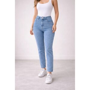 Calça Jeans Mom Cintura Alta Levanta Bumbum
