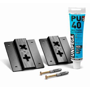 Suporte para Espelho com Silicone e Parafusos