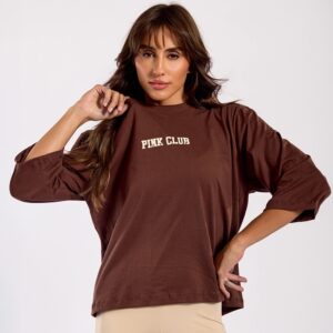 Blusa Oversized Algodão Gola Alta Pink