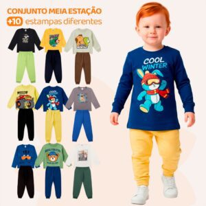 Conjuntos Infantil Menino Meia Estação 10/4 Peças