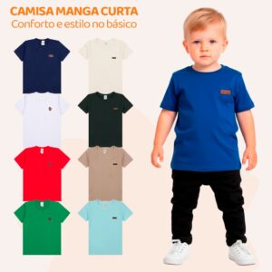 Camisetas Bebê Menino Algodão 2 ou 4 Peças