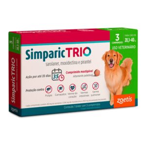 Simparic Trio Antipulgas Cães 20-40kg