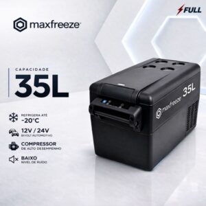 Mini Geladeira Portátil 35 Litros 12V/24V 110v/220v Caminhão Ônibus Van Camping Carro Trailer