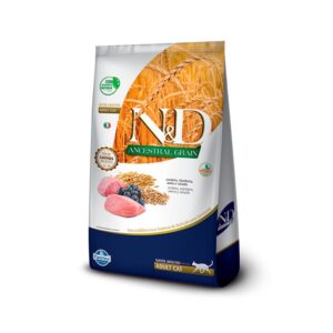 N&D Ancestral para Gatos Adultos de Todas as Raças Sabor Cordeiro, Blueberry, Aveia e Cevada 1,5Kg