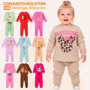 Conjuntos Moletom Bebê Infantil Inverno
