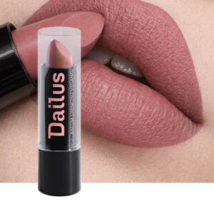 Batom Matte Vegano Dailus 11 Distraida Tom Nude Clássico, Efeito Brilhante, com Manteiga de Karité
