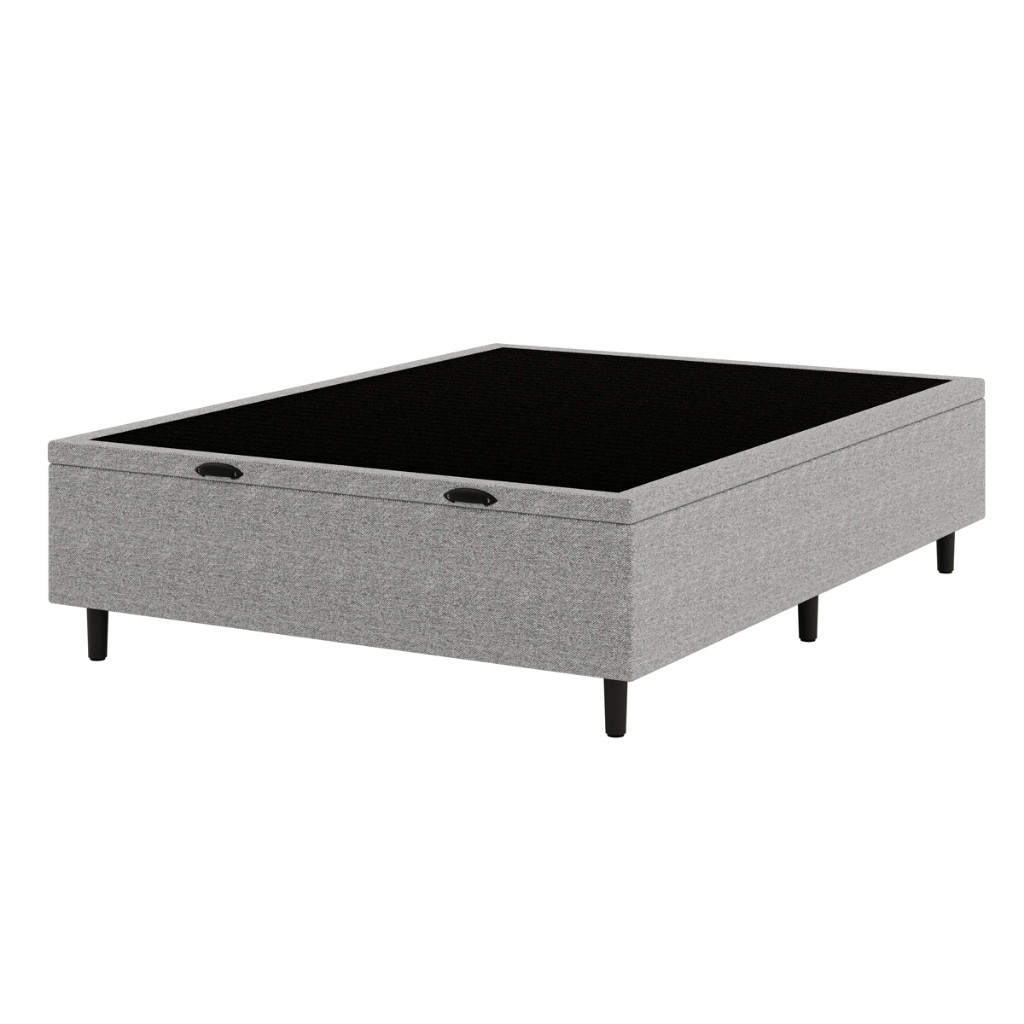 Base Box Ba? Hypnos Casal 138x188 Cinza 1 Base Box Baú Casal Hypnos 138x188x42 Cinza Umaflex