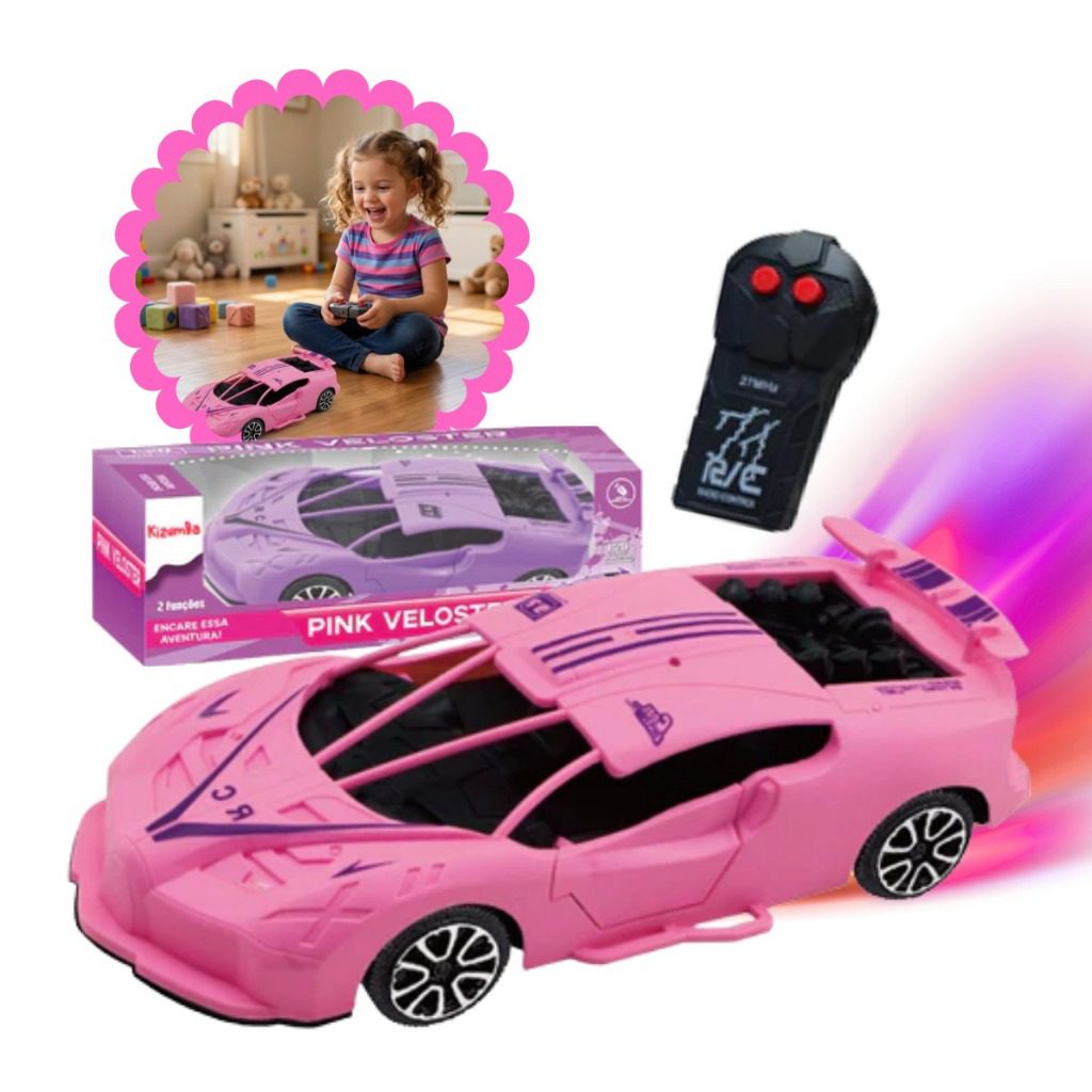 Carrinho Controle Remoto Menina Esportivo 1 Carrinho Controle Remoto Menina Esportivo