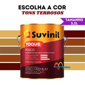 Tinta Acrílica Fosco 3,2l Tons Terrosos Parede Toque Fosco Suvinil