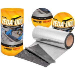 Fita Asfáltica Adesiva Vedatudo Aluminizada Imperblock Rolo 30cm x 10m Alumínio
