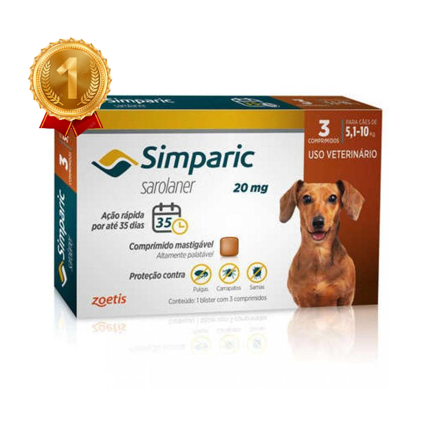 Antipulgas Simparic C?es - 5 a 10kg 1 Antipulgas Simparic Cães - 5 a 10kg