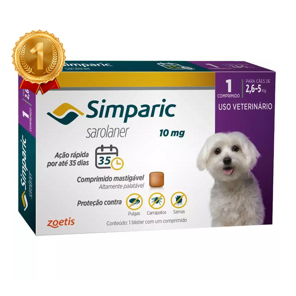Simparic Antipulgas e Carrapatos C?es 1 Simparic Antipulgas e Carrapatos Cães