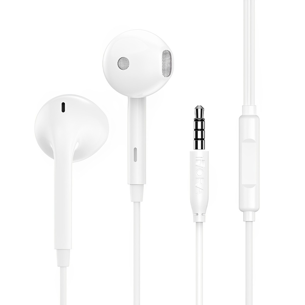 Fone de Ouvido Intra-Auricular Branco 1 Hora 1 Fone de Ouvido Intra-Auricular 1Hora 3.5mm Branco