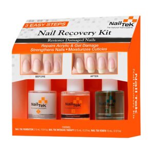 Nail Tek Kit 3 em 1 Restauração Unhas Danificadas 15ml