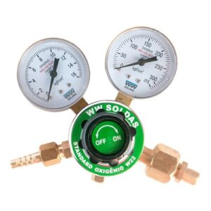 Regulador Para Cilindro De Oxigênio Com 2 Manômetros