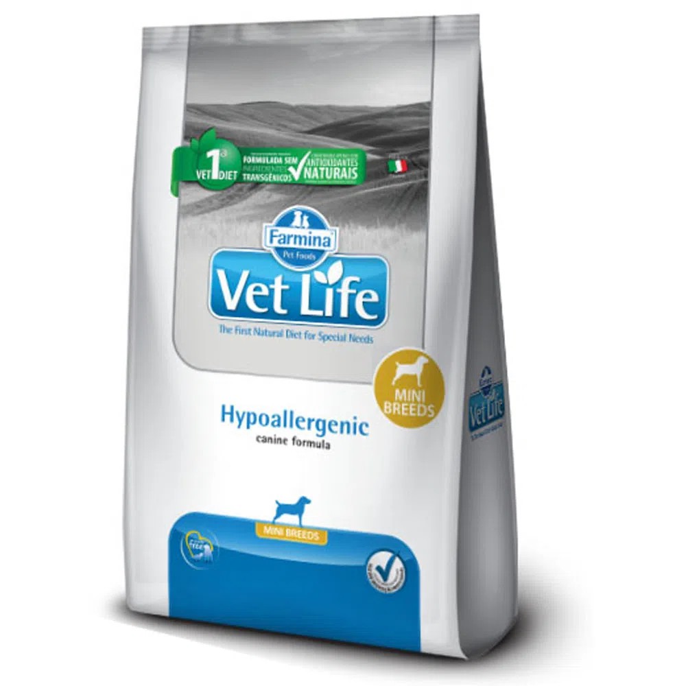 Ra??o Vet Life Hipoallergenic Mini C?es 1 Ração Vet Life Hipoallergenic Mini Cães