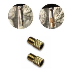 Par Adaptador Valvula Presta De Bico Fino Para Grosso Bike
