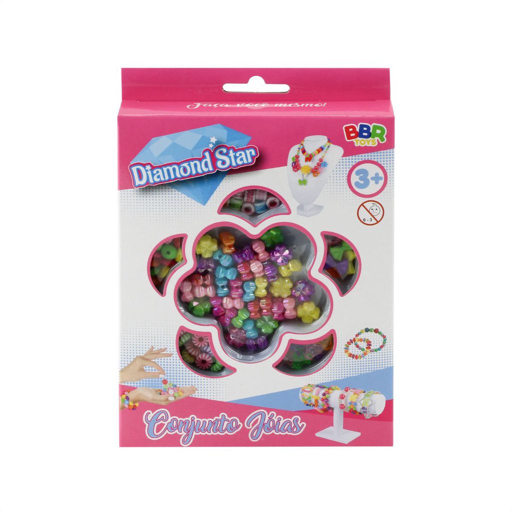 Miçangas Bolinhas Coloridas Sortidas + Elástico 1 Miçangas Bolinhas Coloridas Sortidas + Elástico