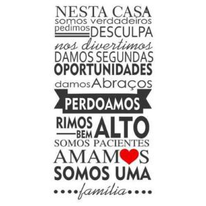 Adesivo de Geladeira Coração Família - 115cm