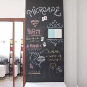 Papel de Parede Adesivo Lousa Preto Fosco 3m x 40cm