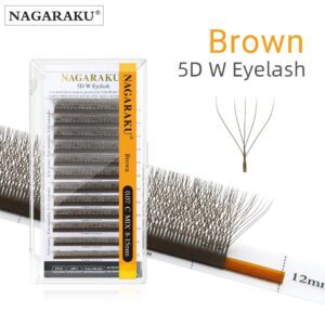 Extensões de Cílios Nagaraku 5D Marrom