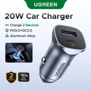 Carregador Carro USB PD Rápido UGREEN
