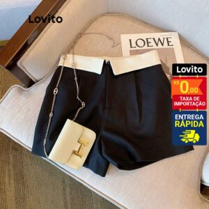 Shorts Feminino Curto Liso Lovito